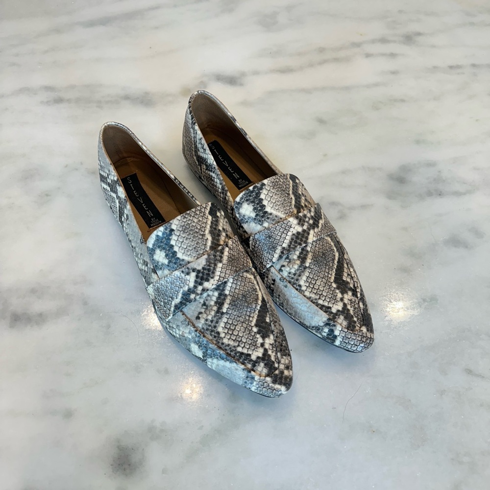 Steven Snakeskin Leather Women's Loafers